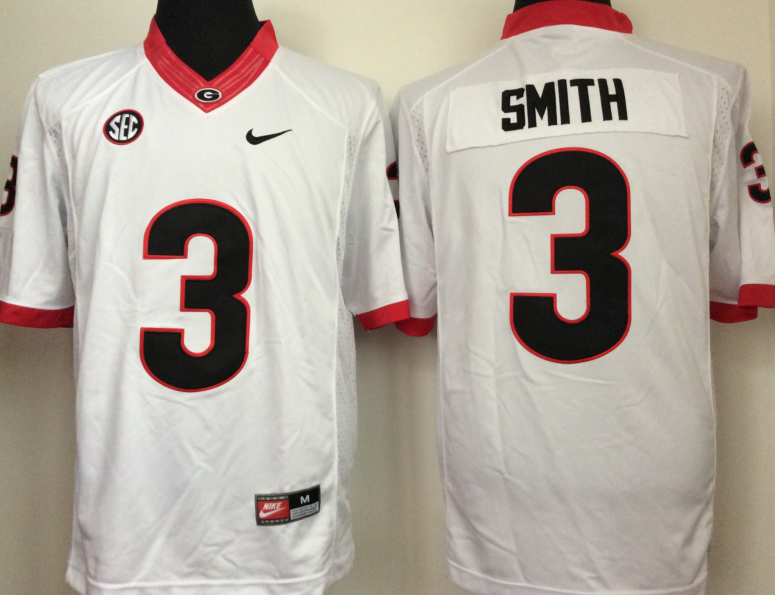 NCAA Men Georgia Bulldogs White 3 smith style 2